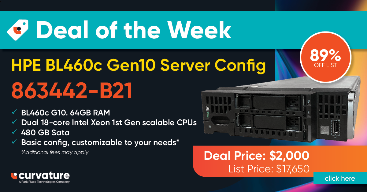 Offre de la semaine - Configuration du serveur HPE BL460c Gen10