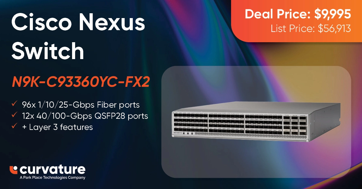 Oferta de la semana: Conmutador Nexus N9K-C93360YC-FX2 de Cisco 